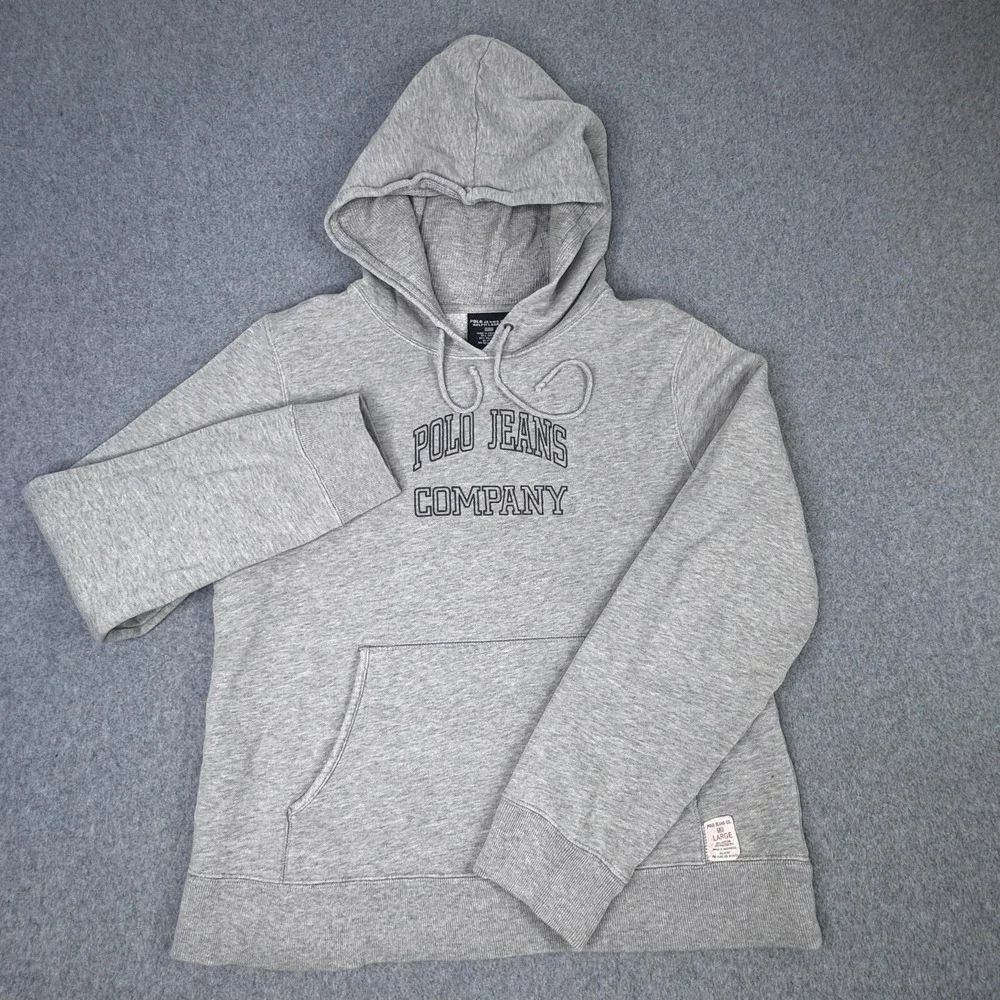 VTG 90s Ralph‎ Lauren Polo Jeans Co Hoodie Women's L Pullover Kangaroo Pocket